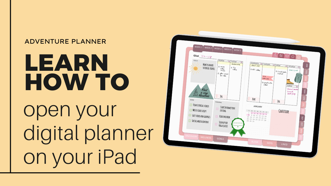 How to open your digital planner on GoodNotes App